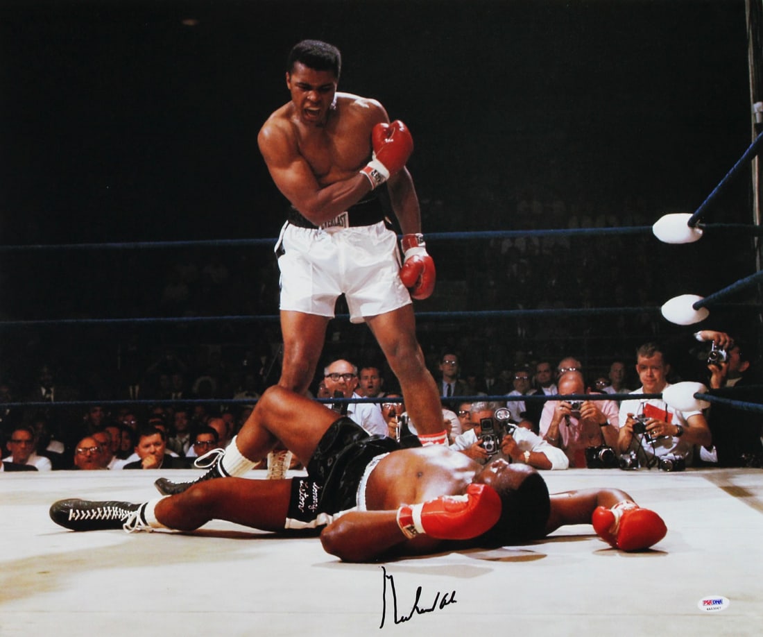 Muhammad Ali Signed 20x24 Photo vs Sonny Liston PSA/DNA Authenticated (1 of 3)