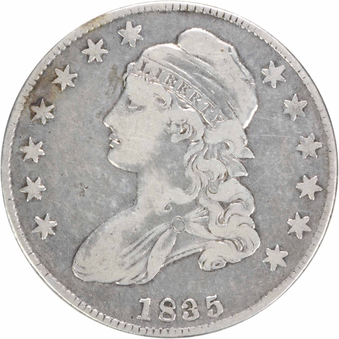 1835 Bust Silver Half Dollar 50C Circulated Uncertified (1 of 2)
