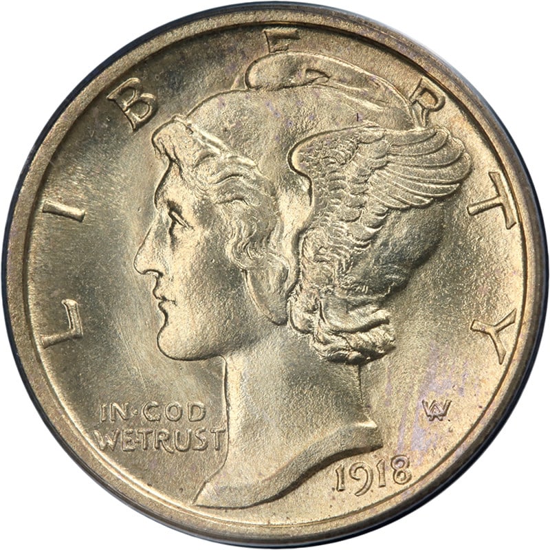 1918-S Mercury Dime PCGS MS65 Silver Coin Superb Eye Appeal (1 of 4)