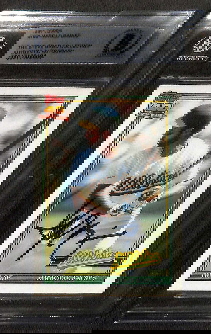 Harold Baines 1991 Topps #166 Autographed Card Beckett Certified (1 of 1)