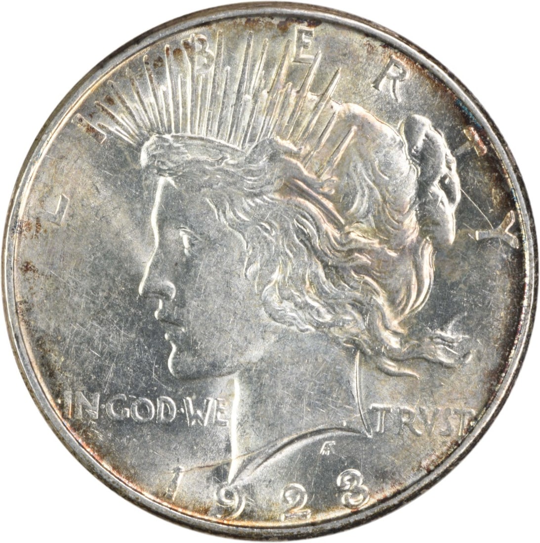 1923-D Peace Silver Dollar AU Uncertified 90% Silver Coin: 1923-D Peace Silver Dollar AU Uncertified 90% Silver Coin This 1923-D Peace Silver Dollar showcases a rich history and artistry from the United States. Struck at the Denver Mint, this coin is part of