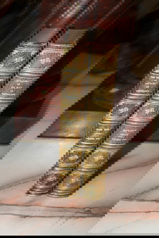 1898 Leather Bound 2 Volume Set History of Gil Blas by Alain Rene Lesage (1 of 4)