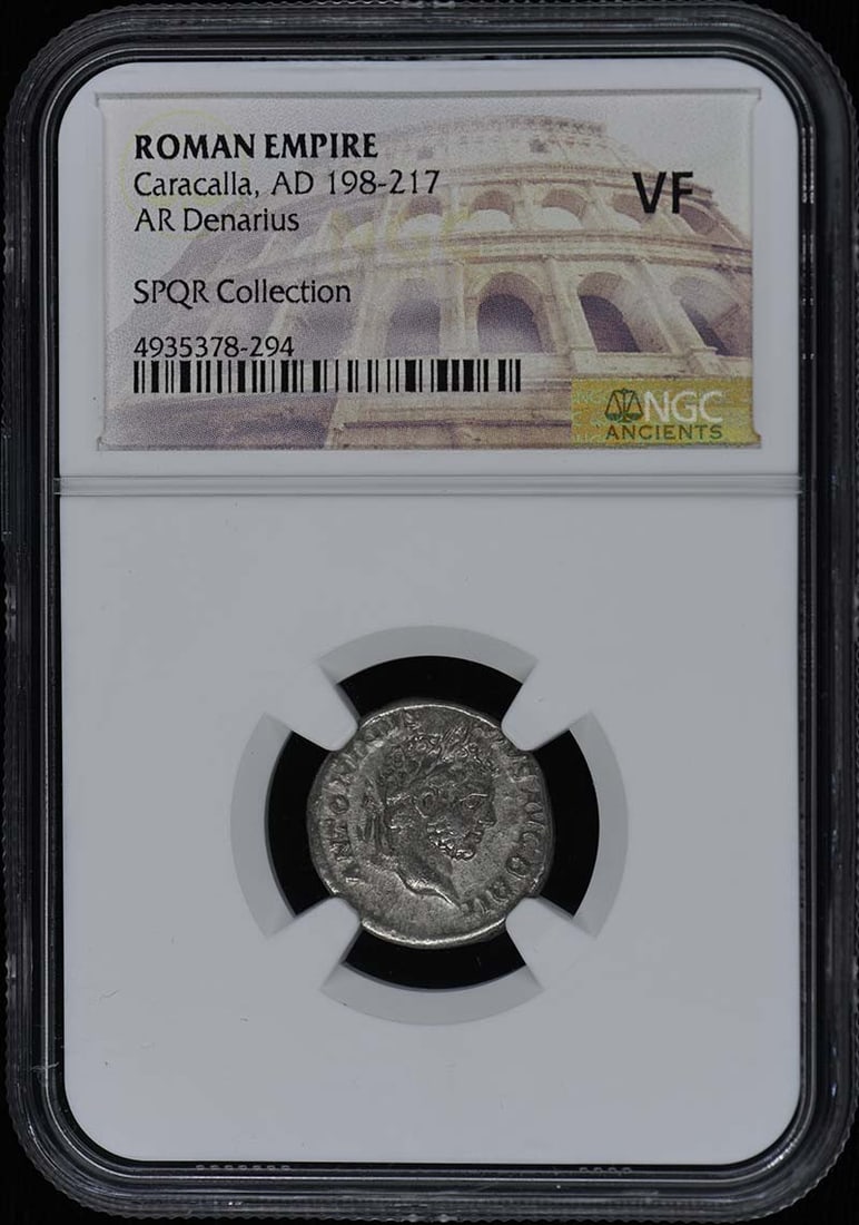 Caracalla AR Denarius AD 198-217 NGC Certified VF20 Ancient Roman Coin (1 of 2)
