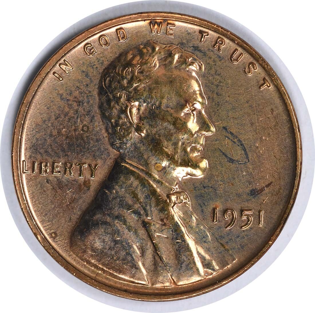 1951 Lincoln Cent DDO FS-101 Proof Uncertified Copper Coin (1 of 2)