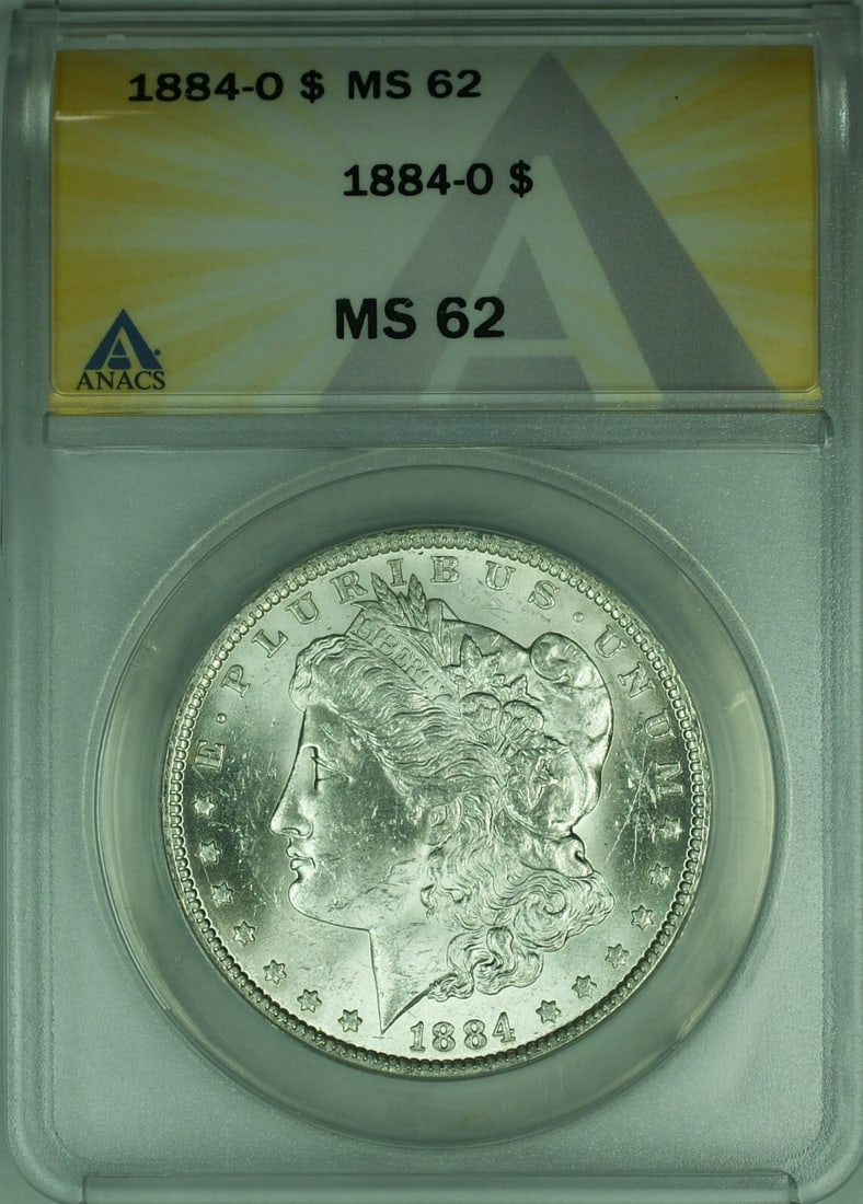 1884-O Morgan Silver Dollar ANACS MS62 Uncirculated Coin (1 of 2)