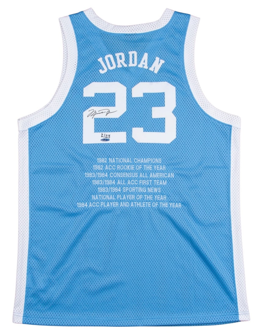Michael Jordan Signed Limited Edition Nike North Carolina Jersey UDA COA #2/23 (1 of 7)