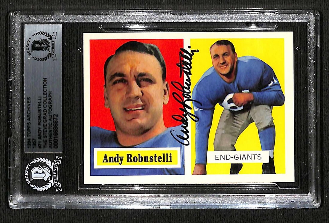 Andy Robustelli Signed 1994 Topps Archives 1957 #71 Card Beckett Authenticated (1 of 1)