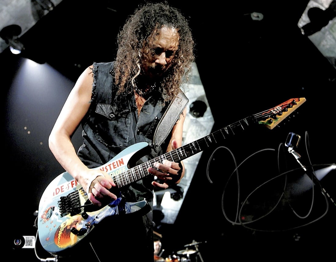 Kirk Hammett Signed 11x14 Photo Metallica Beckett Certified (1 of 1)