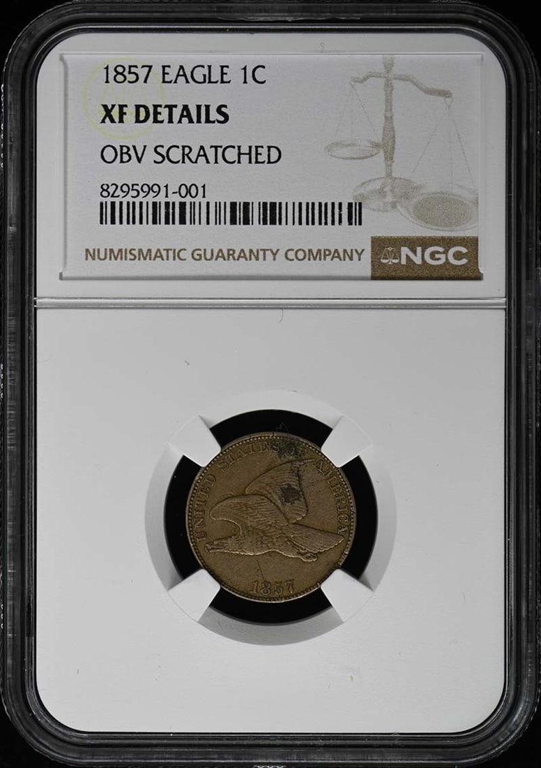 1857 Flying Eagle Cent 1C NGC XF Details Certified Coin (1 of 4)