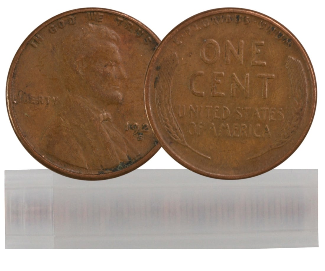 1929-S Lincoln Wheat Cent 50-Coin Roll Copper Circulated (1 of 1)