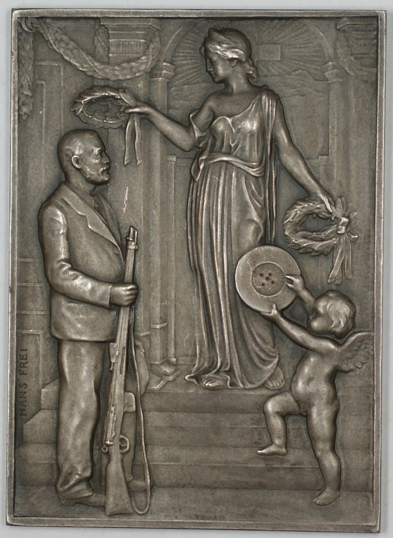 1904 St. Gallen Silver Swiss Shooting Medal 45x62mm (1 of 2)