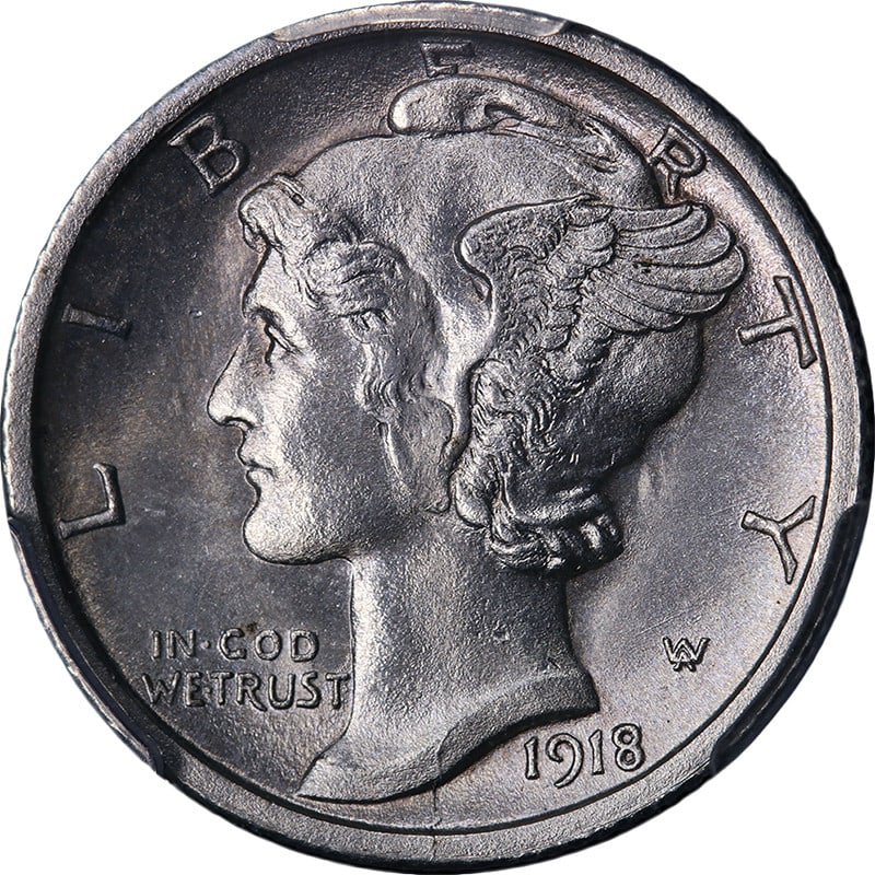 1918-S Mercury Dime PCGS MS64 Silver Uncirculated Coin (1 of 4)