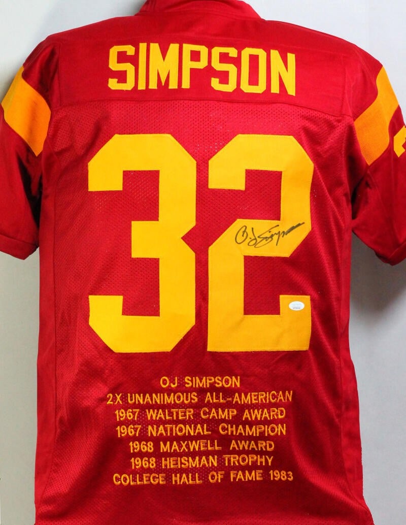 O. J. Simpson Signed USC Trojans Jersey JSA Authenticated (1 of 3)