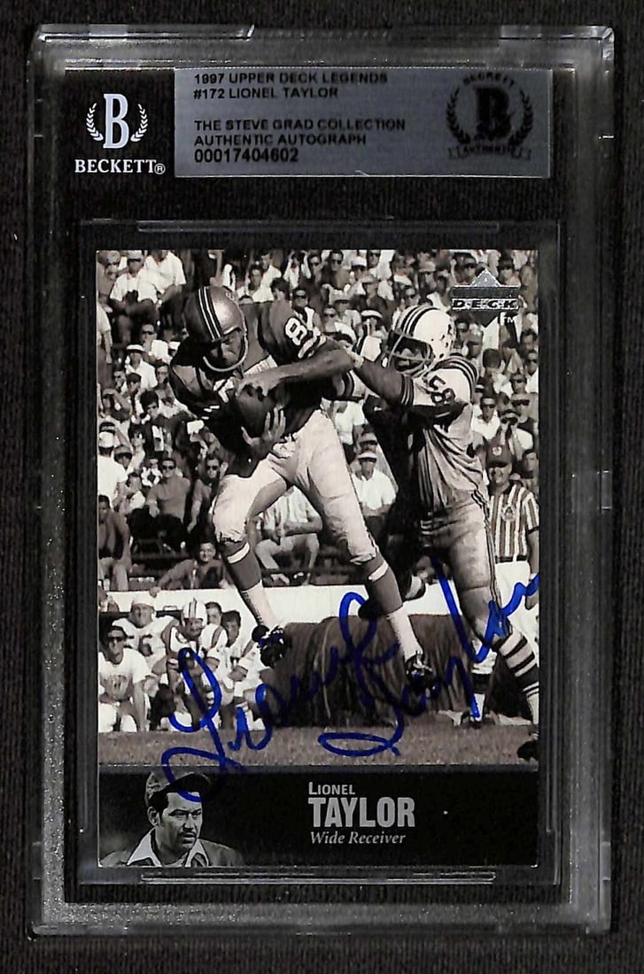 Lionel Taylor Signed 1997 Upper Deck Legends #172 Card Beckett Authenticated (1 of 1)