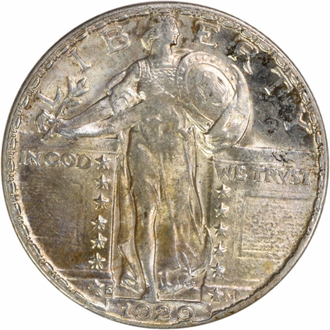 1929-S Standing Liberty Quarter Choice BU Uncertified Silver Coin (1 of 2)