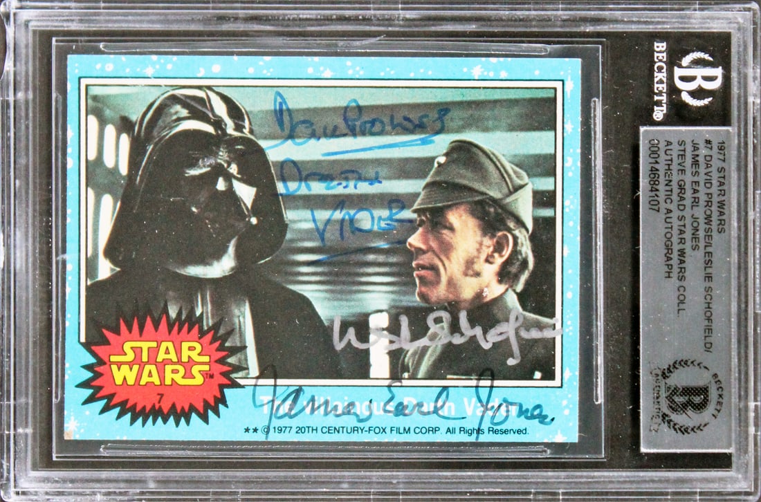 Star Wars #7 Card Signed by Prowse Schofield Jones Beckett Authenticated (1 of 2)