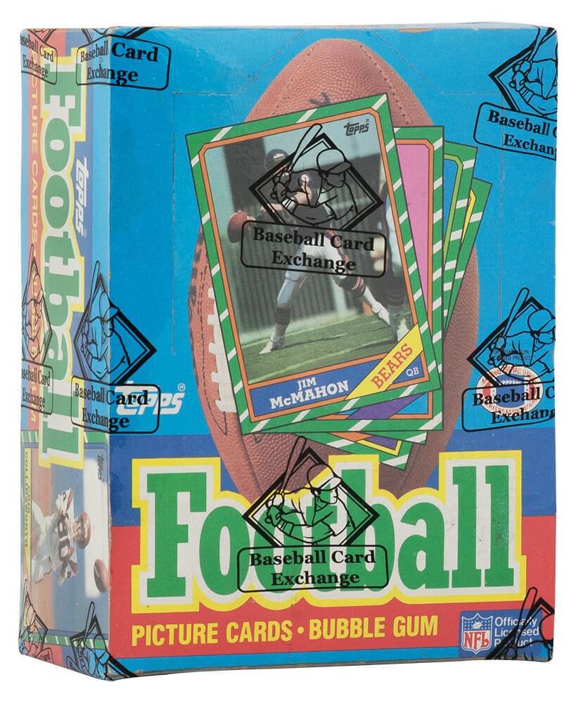 1986 Topps Football Wax Box BBCE Sealed 36 Packs Jerry Rice Steve Young RC: 1986 Topps Football Wax Box BBCE Sealed 36 Packs Jerry Rice Steve Young RC Discover a piece of football history with this unopened 1986 Topps Football Wax Box. This professionally sealed box contains