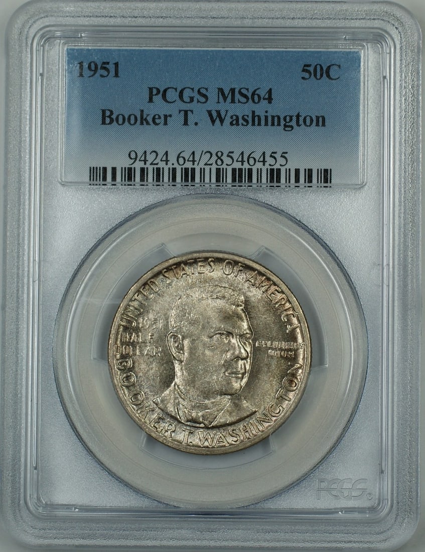1951 Booker T Washington Silver Half Dollar Coin PCGS MS-64 Uncirculated (1 of 2)