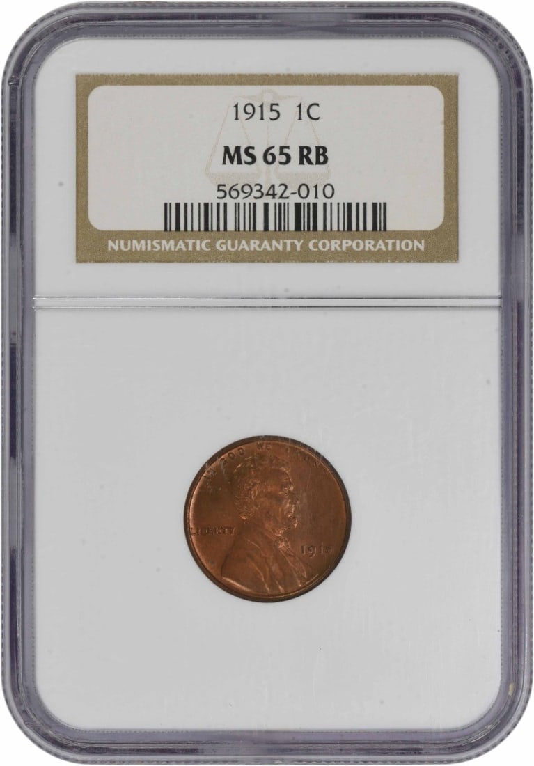 1915 Lincoln Wheat Cent MS65 Red Brown Certified by NGC (1 of 2)