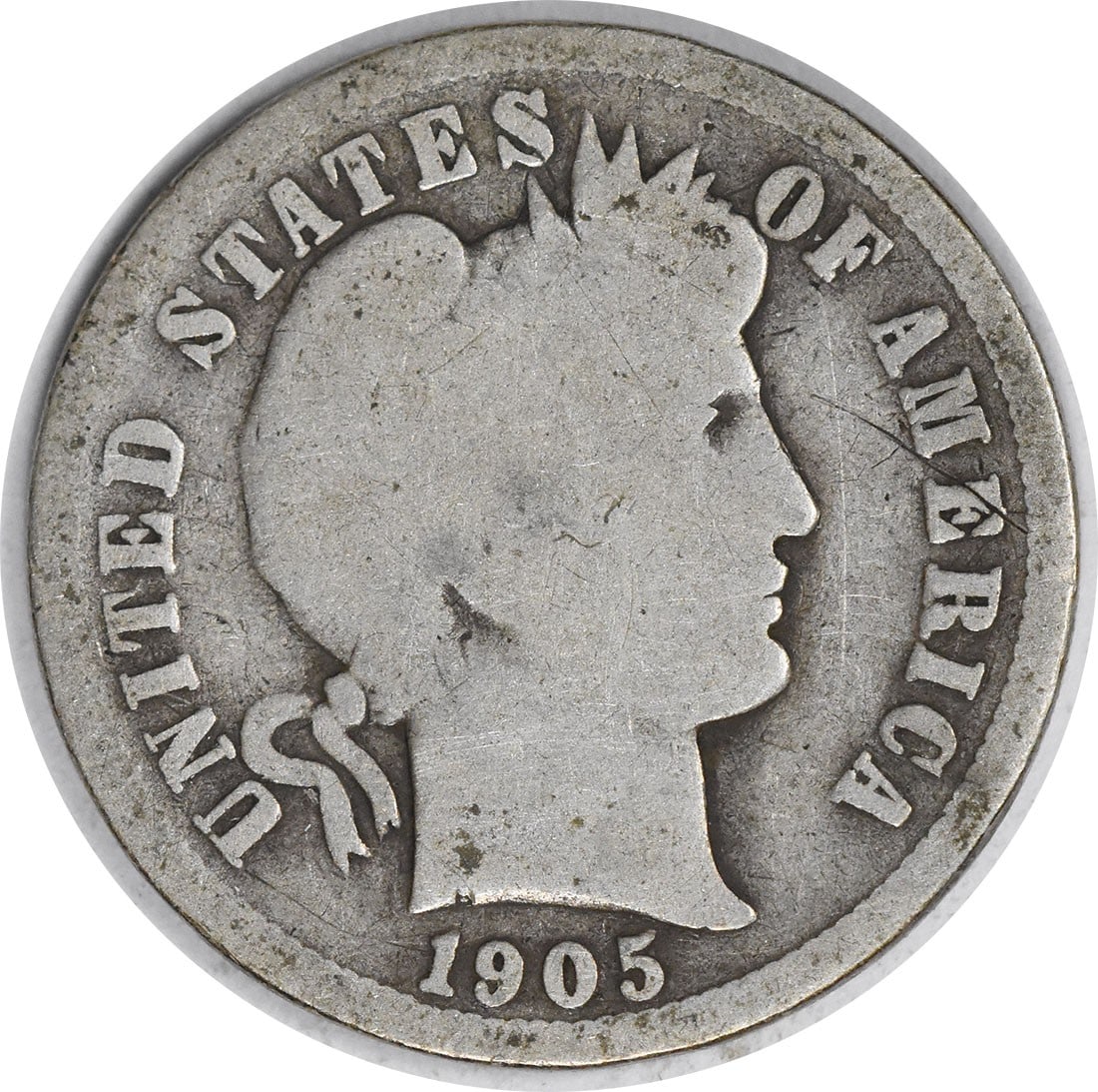 1905 Barber Silver Dime G Grade Uncertified Coin (1 of 2)