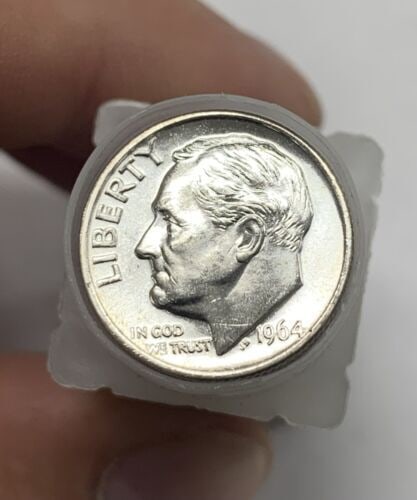 1964 Roosevelt Silver Dime Roll of 50 Uncirculated Coins (1 of 3)