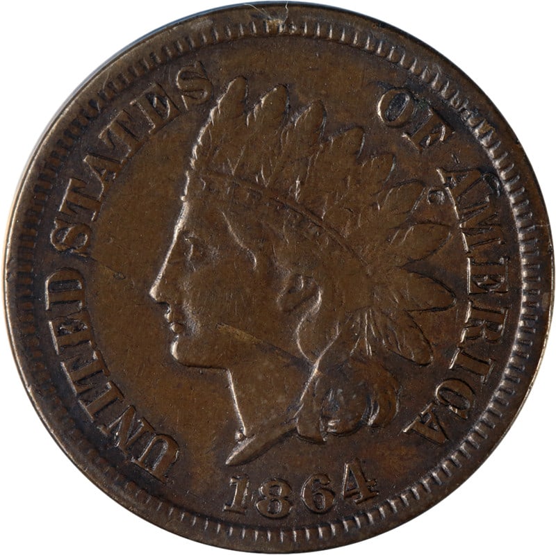 1864 'L' Indian Cent Copper ANACS VF30 Great Eye Appeal (1 of 4)