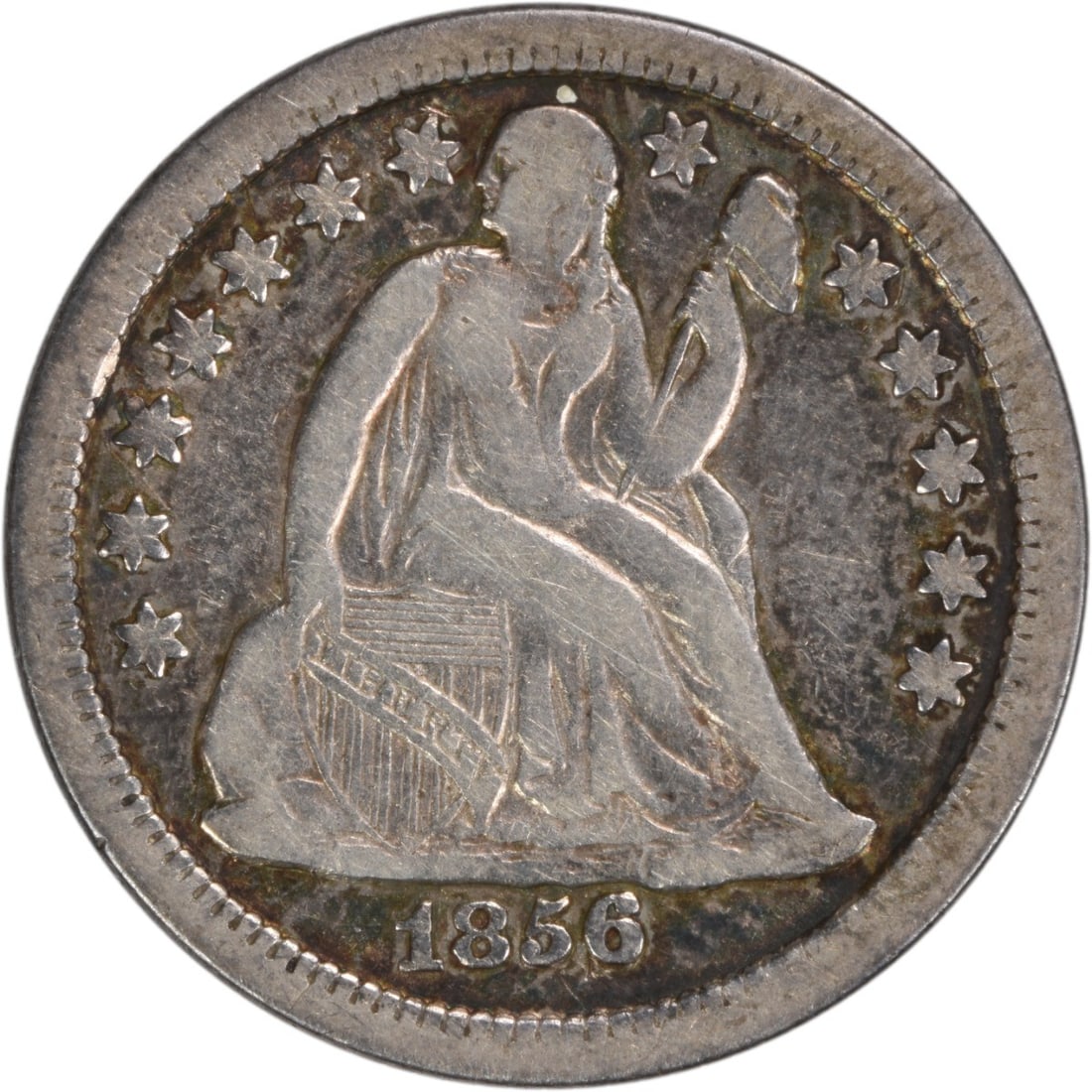 1856-O Liberty Seated Silver Dime 10C Christian Gobrecht Design (1 of 2)