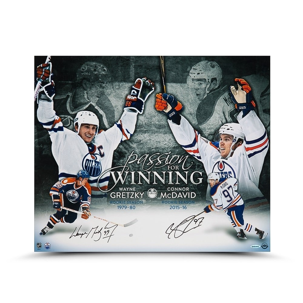 Wayne Gretzky Connor McDavid Signed 20x24 Photo Upper Deck Authenticated (1 of 3)