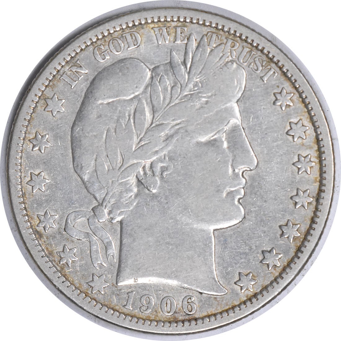 1906-D Barber Half Dollar 50C VF Uncertified 90% Silver Denver Mint (1 of 2)