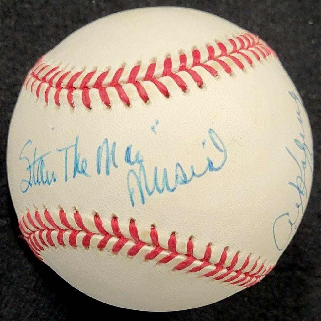 Stan Musial Lou Brock Al Kaline Signed Baseball BAS Certified (1 of 5)