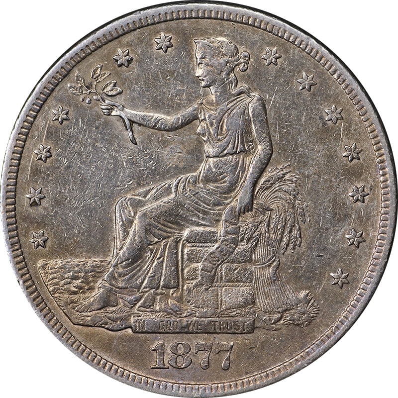 1877-S Trade Dollar Silver Coin Choice XF/AU San Francisco (1 of 2)