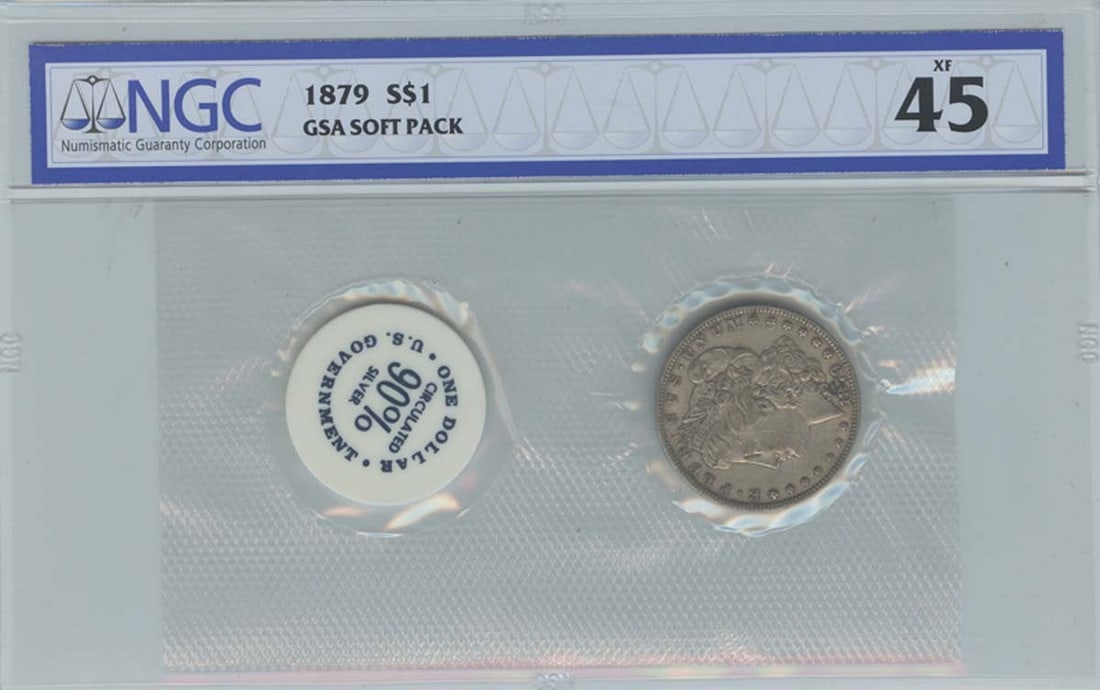 1879 Morgan Dollar NGC XF45 Certified Philadelphia Coin (1 of 2)