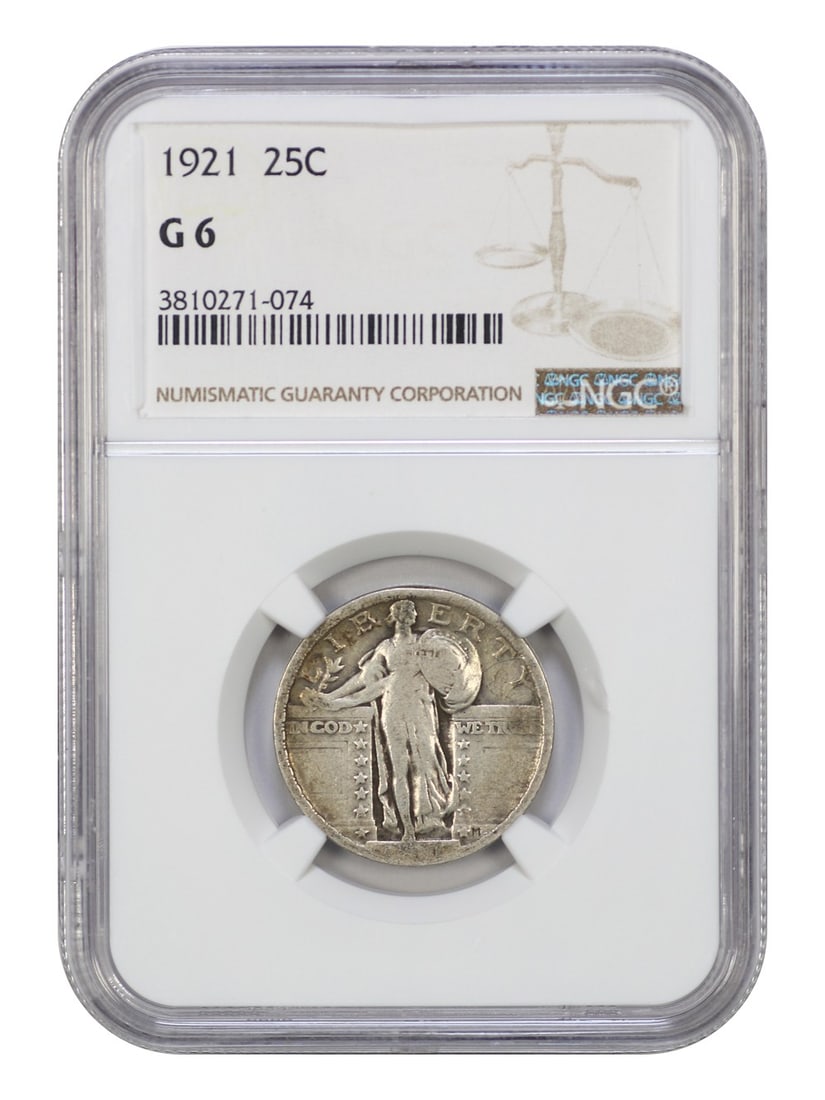 1921 NGC Certified Standing Liberty Quarter 25C Key Date (1 of 4)