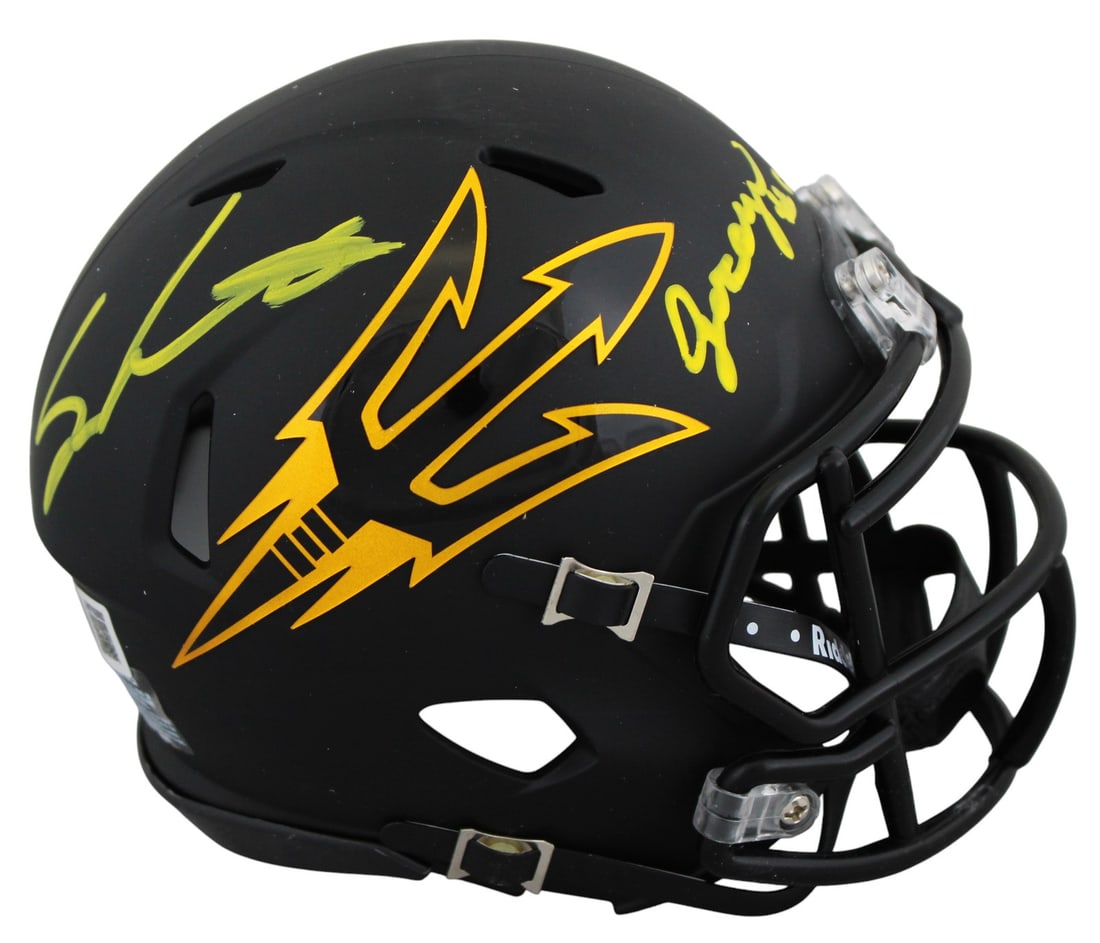 Arizona State Sun Devils Mini Helmet Signed by Sam Leavitt Jordyn Tyson BAS Authenticated (1 of 5)
