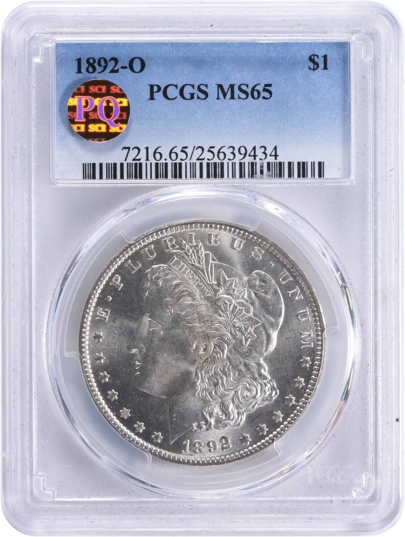 1892-O Morgan Silver Dollar MS65 PCGS Uncirculated Coin (1 of 4)