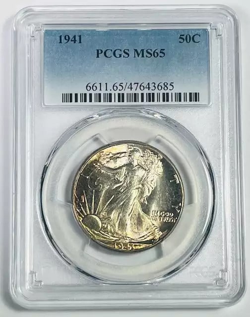 1941 P Walking Liberty Half Dollar PCGS MS 65 Uncirculated Silver Coin (1 of 2)