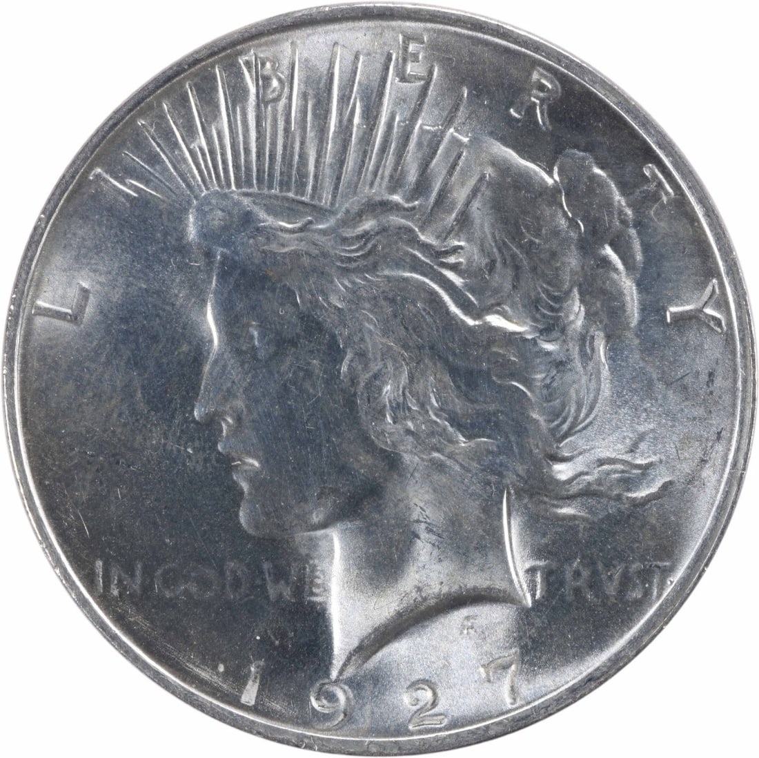 1927-D Peace Silver Dollar Choice BU Uncertified Coin (1 of 2)
