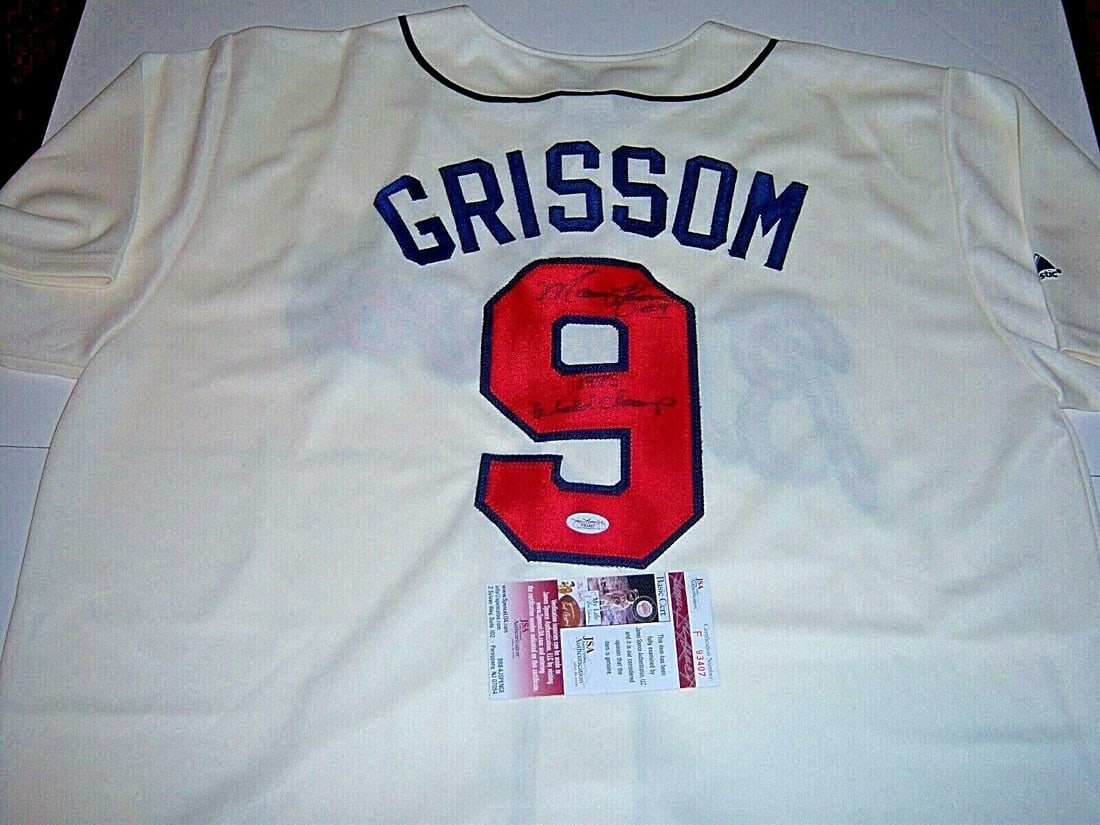 Marquis Grissom Signed 1995 Braves World Series Majestic Jersey JSA COA (1 of 1)