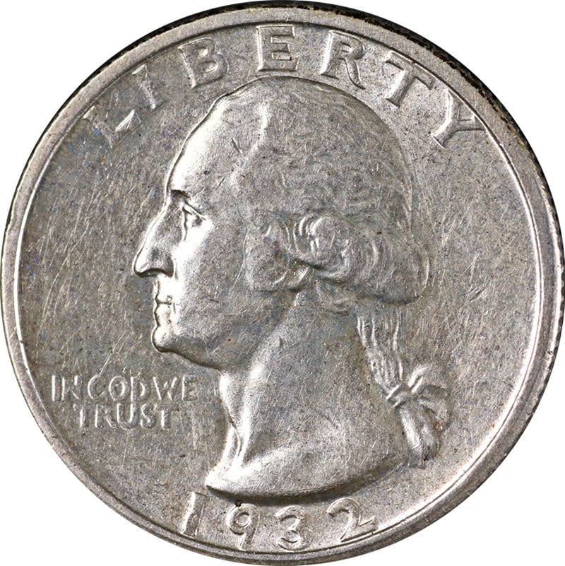 1932-S Washington Quarter Choice AU BU Silver Key Date Strong Strike (1 of 2)