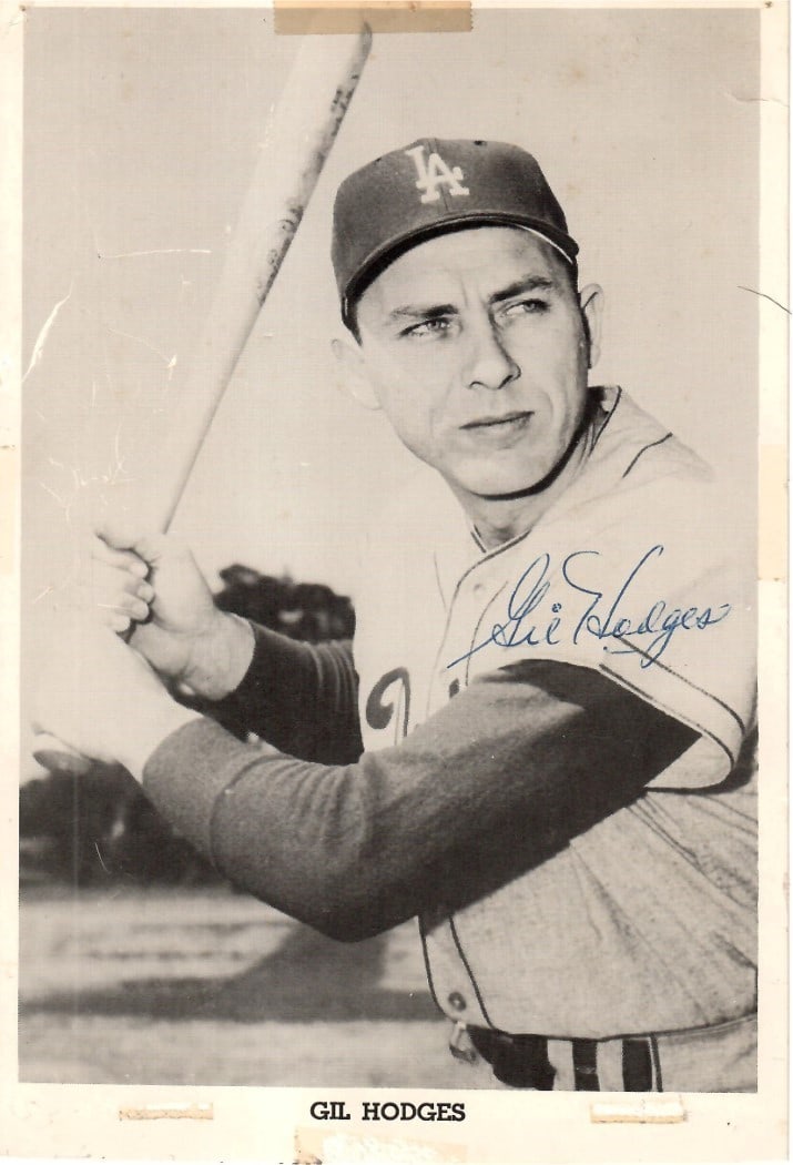 Gil Hodges Autographed 5.5x8 Photo LA Dodgers JSA Authenticated (1 of 3)