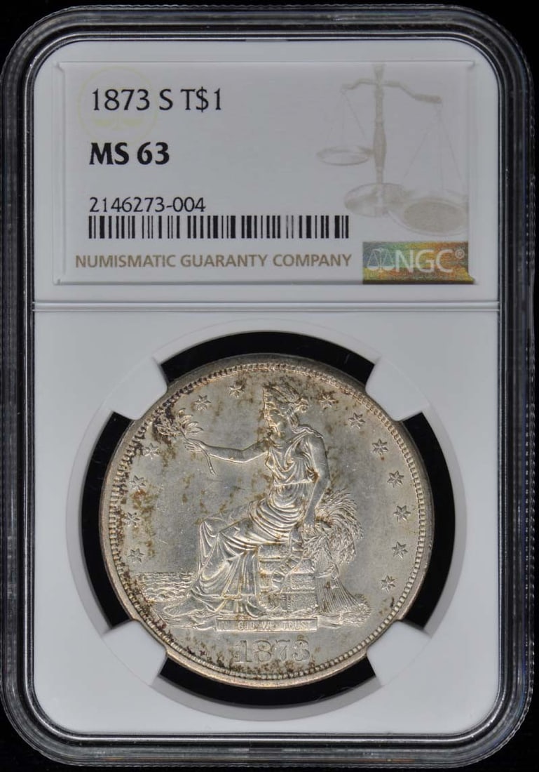 1873-S Trade Dollar T$1 NGC MS63 Uncirculated San Francisco Mint (1 of 4)