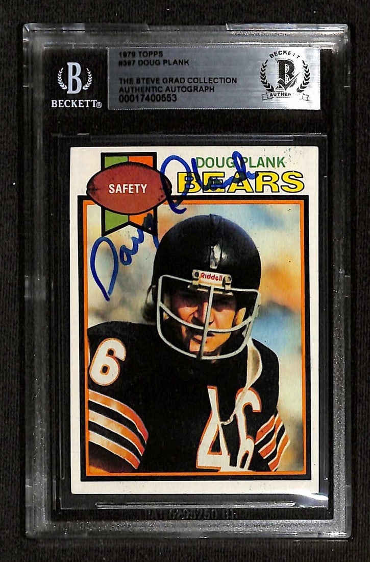 Doug Plank Signed 1979 Topps #397 Football Card Beckett Authenticated (1 of 1)