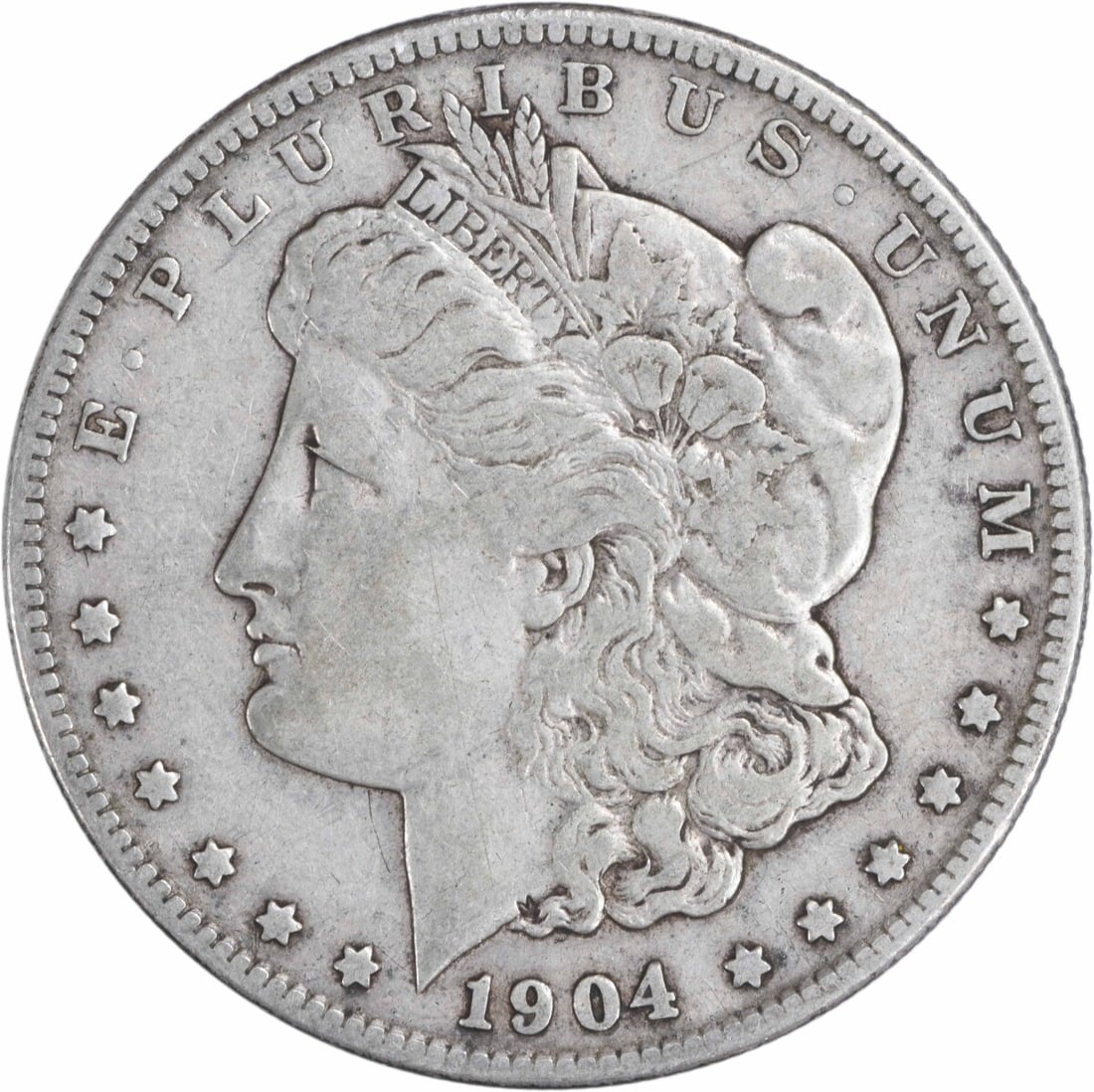 1904-S Morgan Silver Dollar VF Uncertified 90% Silver Coin (1 of 2)
