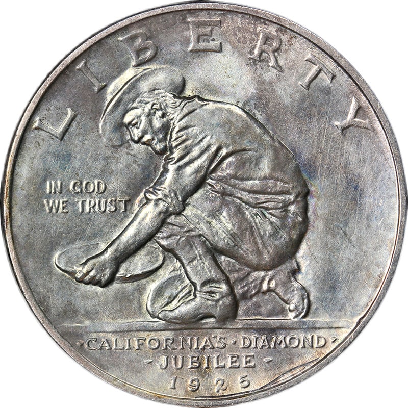 1925-S California Commemorative Half Dollar Choice BU Uncertified Silver Coin (1 of 2)