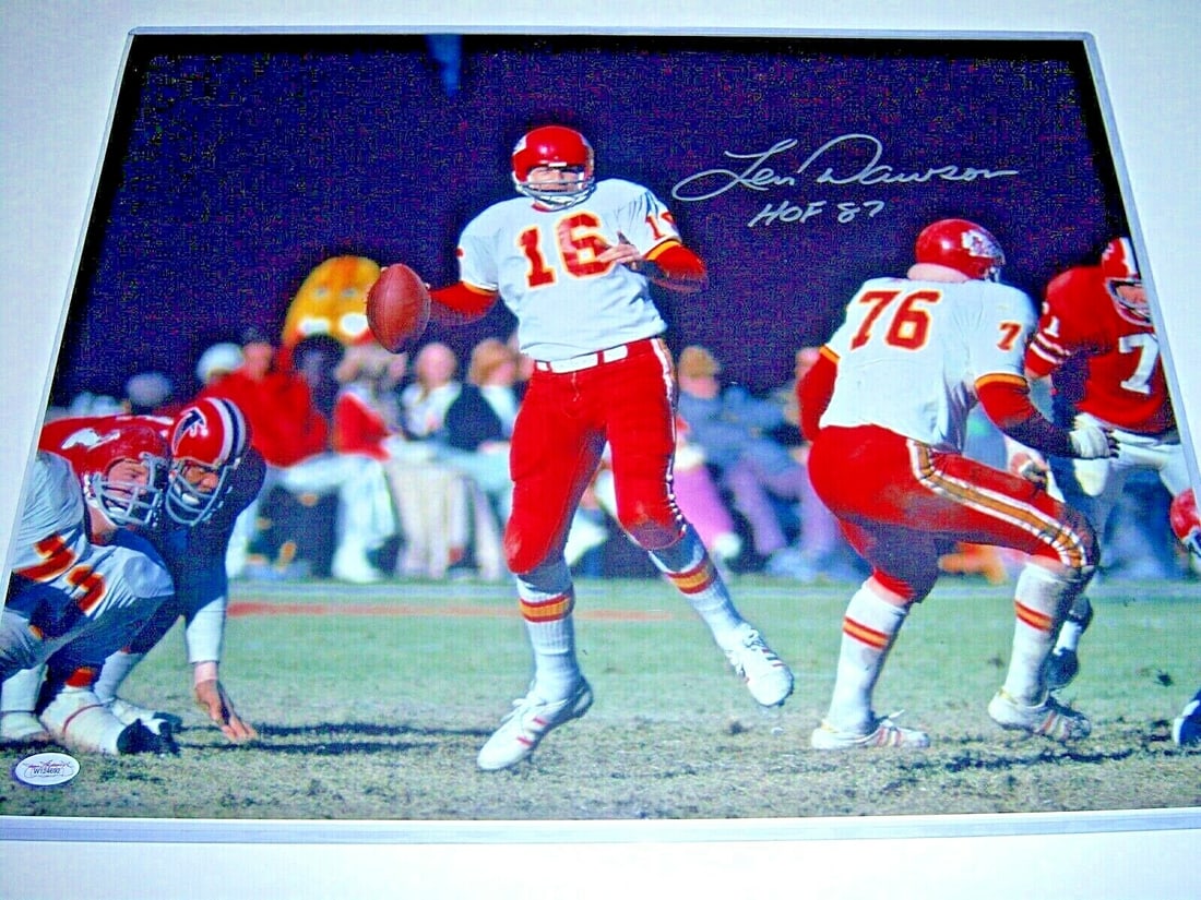Len Dawson Signed 16x20 Photo Kansas City Chiefs HOF 1987 JSA COA (1 of 1)