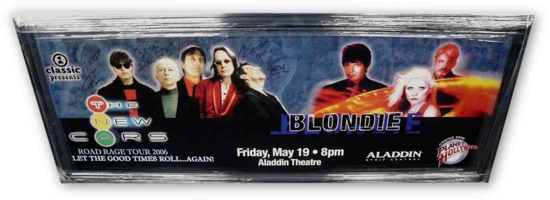 The New Cars Autographed Poster 22X52 Framed Todd Rundgren GAI (1 of 5)