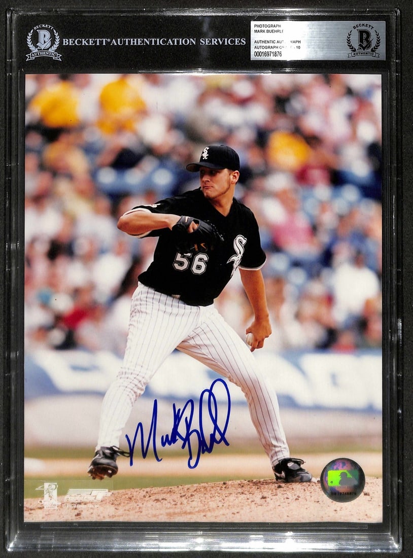 Mark Buehrle Signed 8x10 Rookie Photo Beckett Graded 10 (1 of 1)