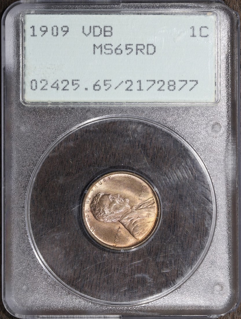 1909 VDB MS65RD Lincoln Wheat Cent PCGS Rattler Uncirculated (1 of 4)