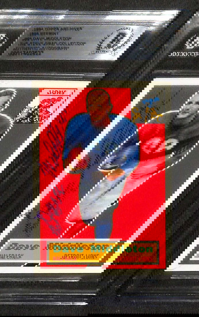 Dave Middleton Signed 1994 Topps Archives 1956 #69 Card Beckett Authenticated (1 of 1)