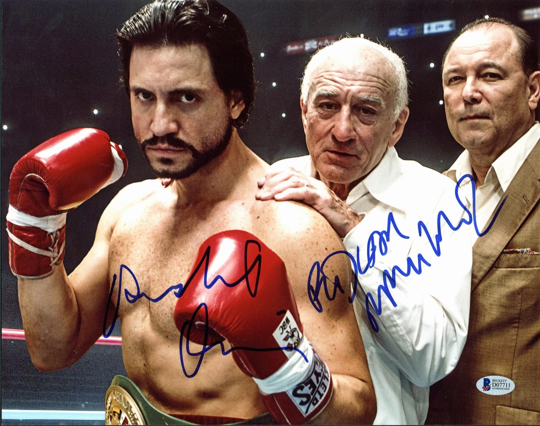 Robert Deniro Edgar Ramirez Signed 11x14 Hands of Stone Photo BAS (1 of 1)